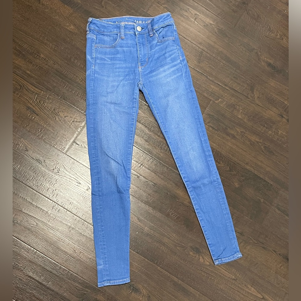 American Eagle Outfitters Skinny Jeans - Bright Blue Wash